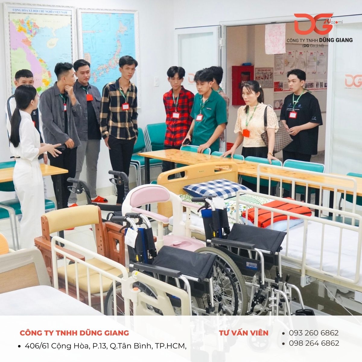 Học viên thực hành văn hóa ứng xử Nhật Bản